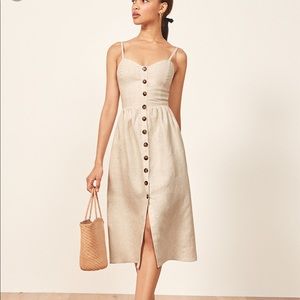 Reformation ‘Thelma’ dress in Sand